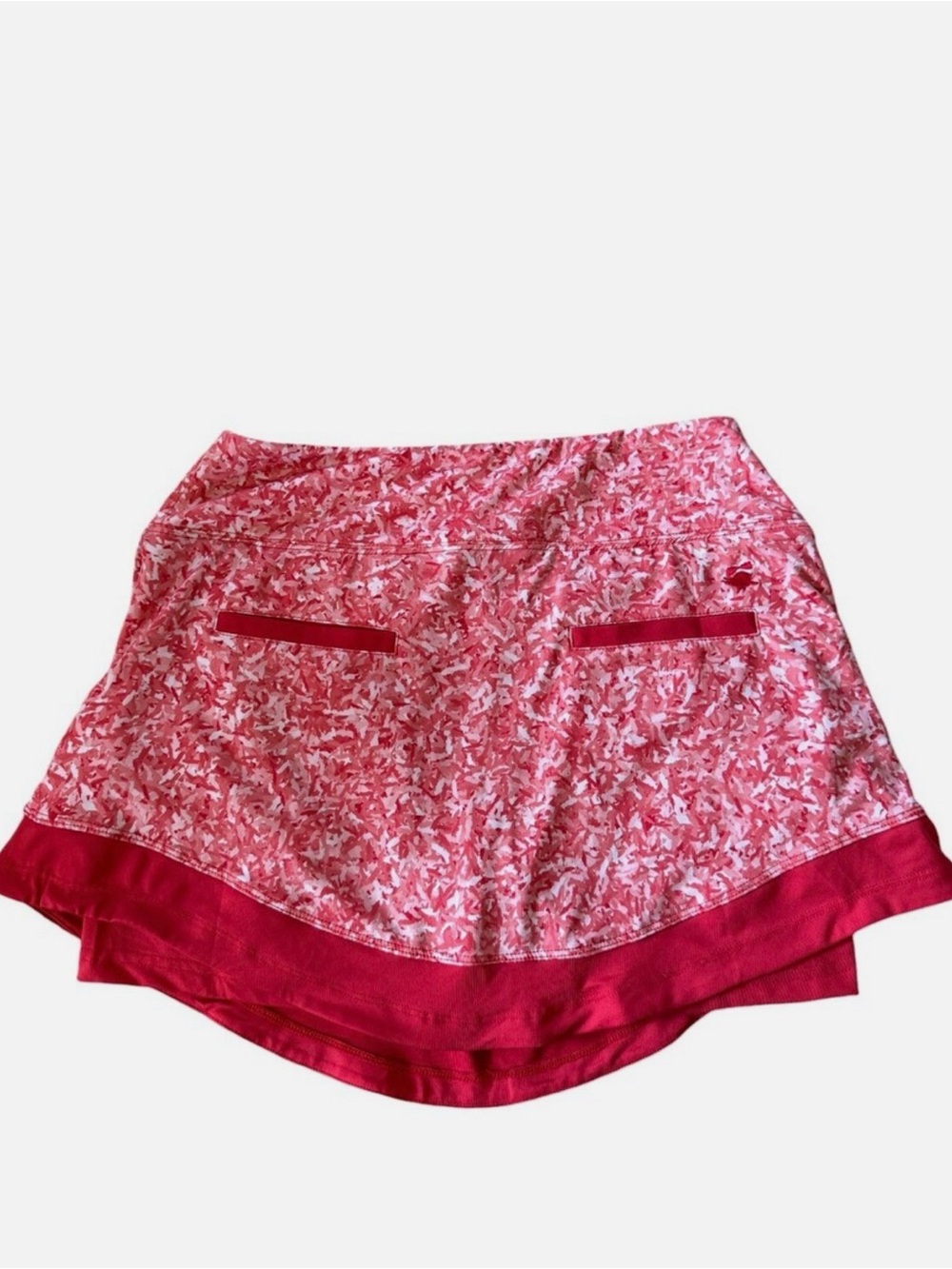 Birdies & Bows Golf Skort Women’s med Red Ombre Speckle Pockets Pickleball
